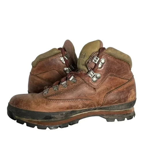 Timberland Boots Women’s 9M Euro Hiker Brown FULL GRAIN LEATHER Ankle Hiking - Picture 7 of 11